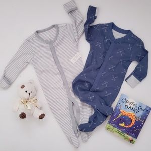 Bundle of Old Navy Blue Gray Footsies